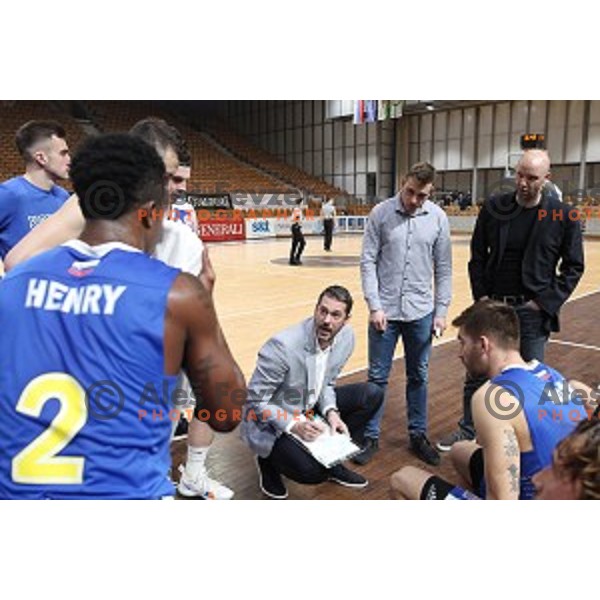 Jurica Golemac, head coach of Sixt Primorska during Nova KBM League basketball match between Ilirija and Sixt Primorska in Tivoli Hall, Ljubljana on January 27, 2019