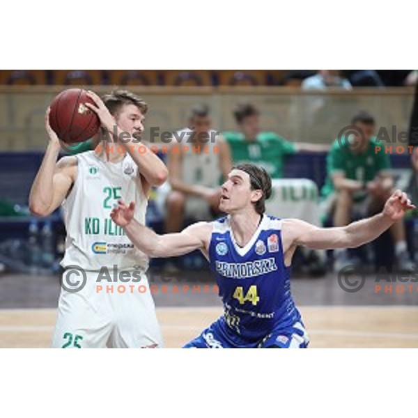 in action during Nova KBM League basketball match between Ilirija and Sixt Primorska in Tivoli Hall, Ljubljana on January 27, 2019