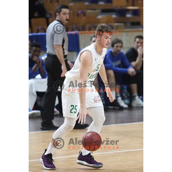 in action during Nova KBM League basketball match between Ilirija and Sixt Primorska in Tivoli Hall, Ljubljana on January 27, 2019
