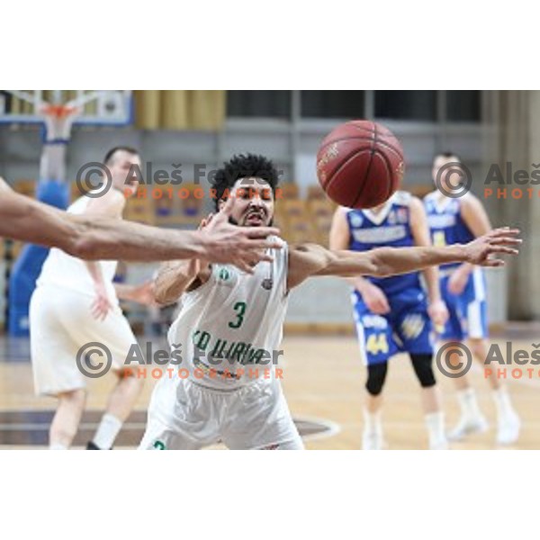 in action during Nova KBM League basketball match between Ilirija and Sixt Primorska in Tivoli Hall, Ljubljana on January 27, 2019