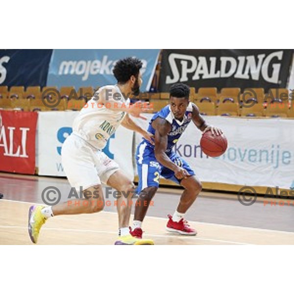 in action during Nova KBM League basketball match between Ilirija and Sixt Primorska in Tivoli Hall, Ljubljana on January 27, 2019