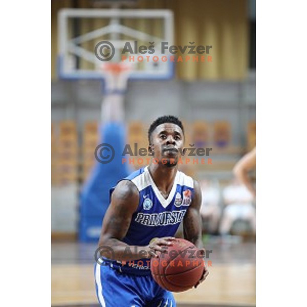 in action during Nova KBM League basketball match between Ilirija and Sixt Primorska in Tivoli Hall, Ljubljana on January 27, 2019