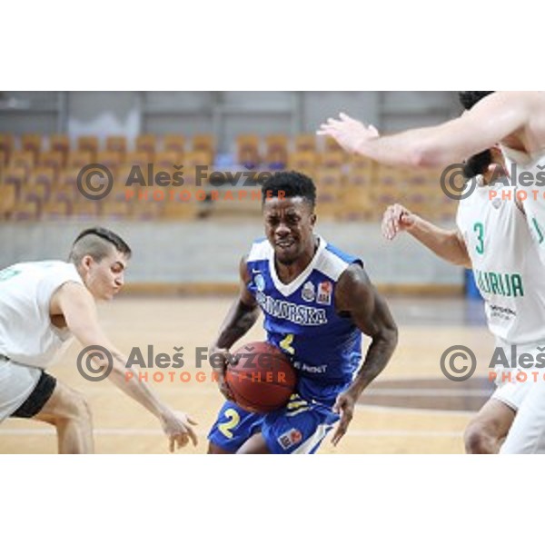 in action during Nova KBM League basketball match between Ilirija and Sixt Primorska in Tivoli Hall, Ljubljana on January 27, 2019