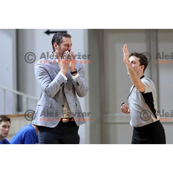 Jurica Golemac, head coach of Sixt Primorska during Nova KBM League basketball match between Ilirija and Sixt Primorska in Tivoli Hall, Ljubljana on January 27, 2019