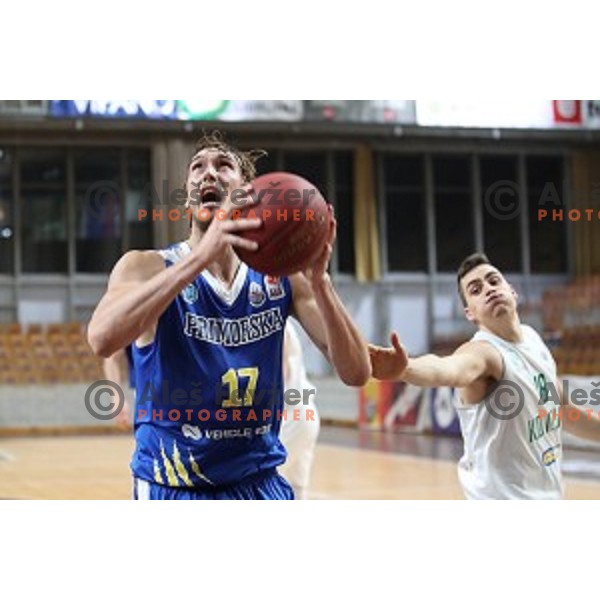 in action during Nova KBM League basketball match between Ilirija and Sixt Primorska in Tivoli Hall, Ljubljana on January 27, 2019
