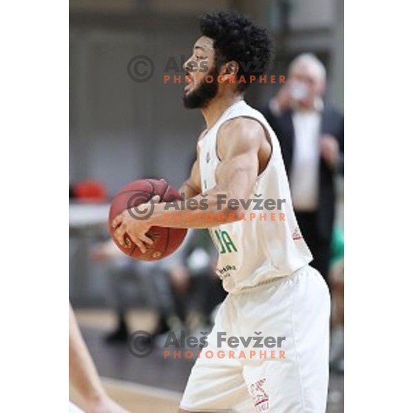 in action during Nova KBM League basketball match between Ilirija and Sixt Primorska in Tivoli Hall, Ljubljana on January 27, 2019
