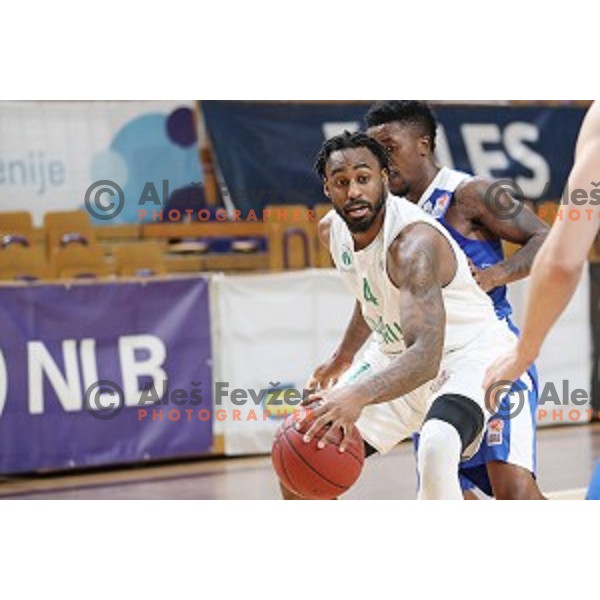 in action during Nova KBM League basketball match between Ilirija and Sixt Primorska in Tivoli Hall, Ljubljana on January 27, 2019