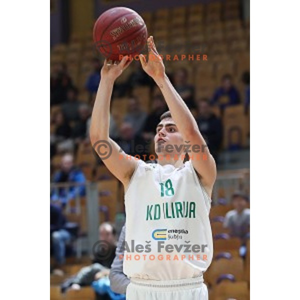 in action during Nova KBM League basketball match between Ilirija and Sixt Primorska in Tivoli Hall, Ljubljana on January 27, 2019