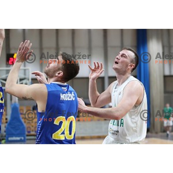 in action during Nova KBM League basketball match between Ilirija and Sixt Primorska in Tivoli Hall, Ljubljana on January 27, 2019
