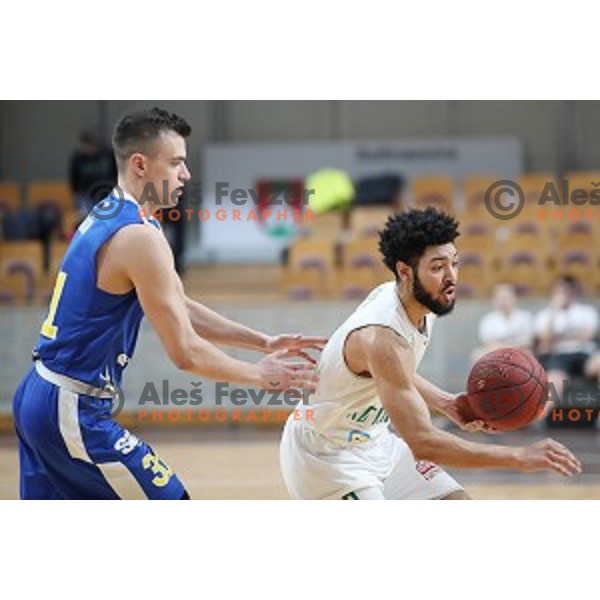 in action during Nova KBM League basketball match between Ilirija and Sixt Primorska in Tivoli Hall, Ljubljana on January 27, 2019