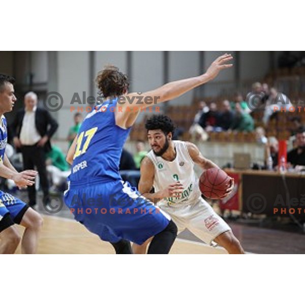 in action during Nova KBM League basketball match between Ilirija and Sixt Primorska in Tivoli Hall, Ljubljana on January 27, 2019