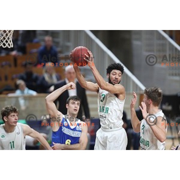 in action during Nova KBM League basketball match between Ilirija and Sixt Primorska in Tivoli Hall, Ljubljana on January 27, 2019