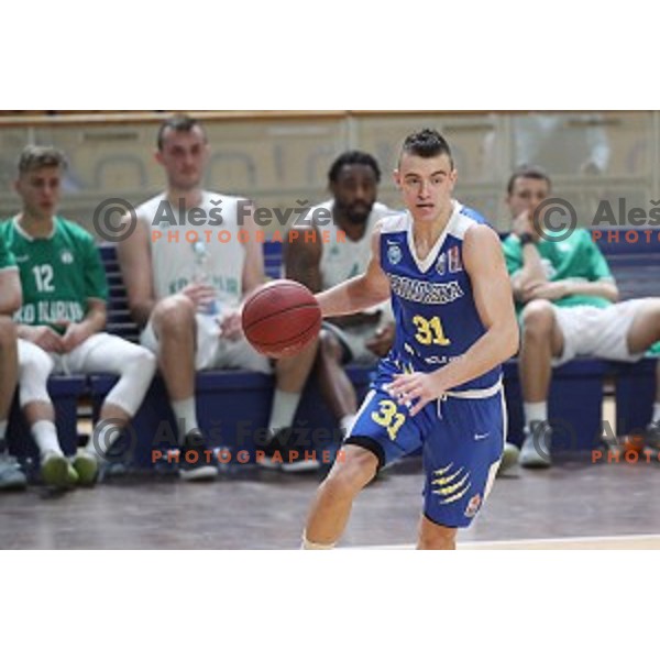 in action during Nova KBM League basketball match between Ilirija and Sixt Primorska in Tivoli Hall, Ljubljana on January 27, 2019