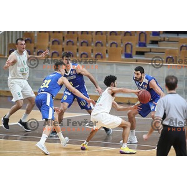 in action during Nova KBM League basketball match between Ilirija and Sixt Primorska in Tivoli Hall, Ljubljana on January 27, 2019