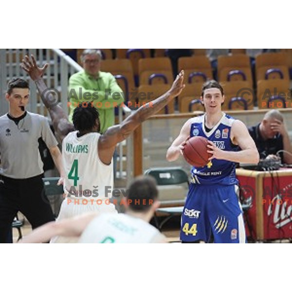 in action during Nova KBM League basketball match between Ilirija and Sixt Primorska in Tivoli Hall, Ljubljana on January 27, 2019