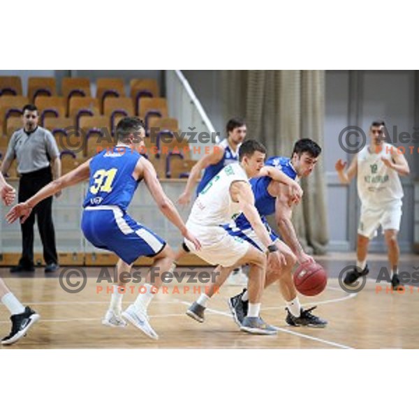 in action during Nova KBM League basketball match between Ilirija and Sixt Primorska in Tivoli Hall, Ljubljana on January 27, 2019