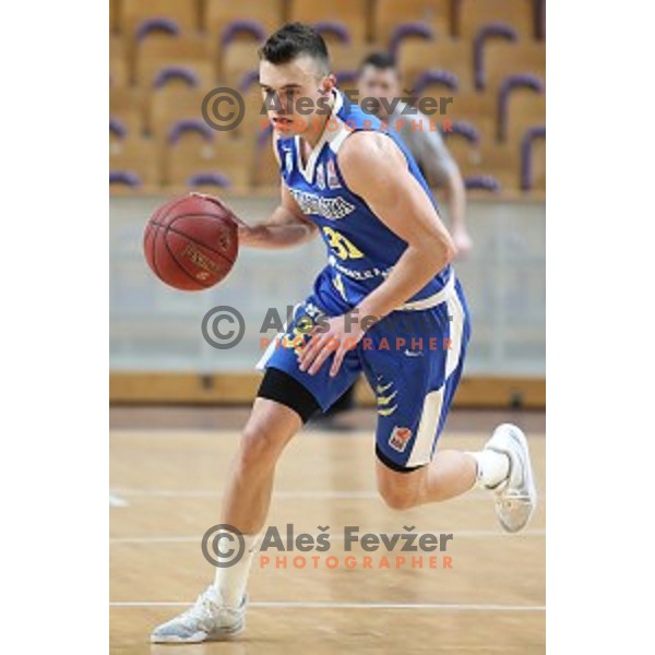 in action during Nova KBM League basketball match between Ilirija and Sixt Primorska in Tivoli Hall, Ljubljana on January 27, 2019