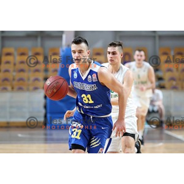 in action during Nova KBM League basketball match between Ilirija and Sixt Primorska in Tivoli Hall, Ljubljana on January 27, 2019