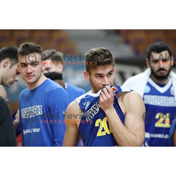 in action during Nova KBM League basketball match between Ilirija and Sixt Primorska in Tivoli Hall, Ljubljana on January 27, 2019
