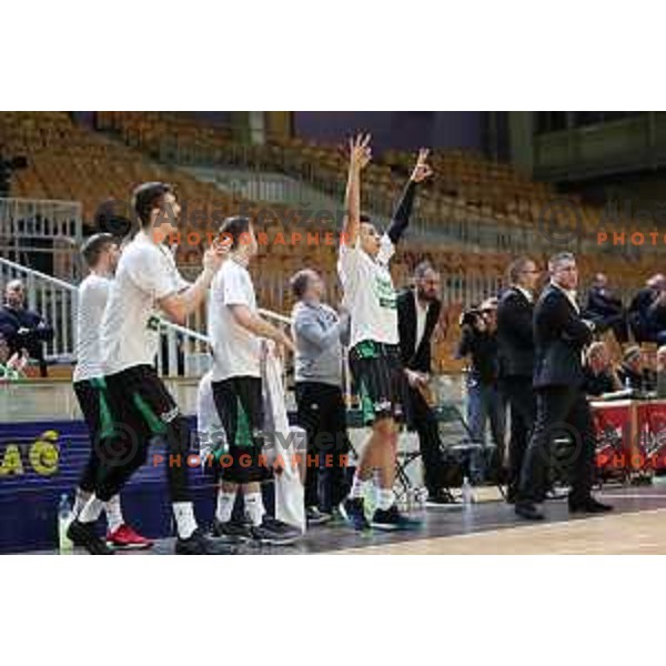 of Petrol Olimpija in action during ABA league basketball match between Petrol Olimpija and Buducnost in Tivoli Hall, Ljubljana on January 28, 2019
