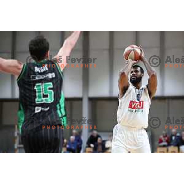 of Petrol Olimpija in action during ABA league basketball match between Petrol Olimpija and Buducnost in Tivoli Hall, Ljubljana on January 28, 2019