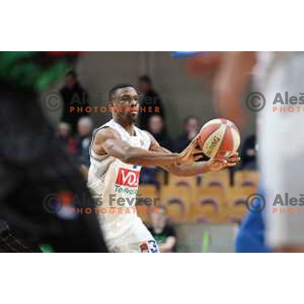 of Petrol Olimpija in action during ABA league basketball match between Petrol Olimpija and Buducnost in Tivoli Hall, Ljubljana on January 28, 2019