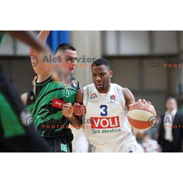 Jan Span of Petrol Olimpija in action during ABA league basketball match between Petrol Olimpija and Buducnost in Tivoli Hall, Ljubljana on January 28, 2019