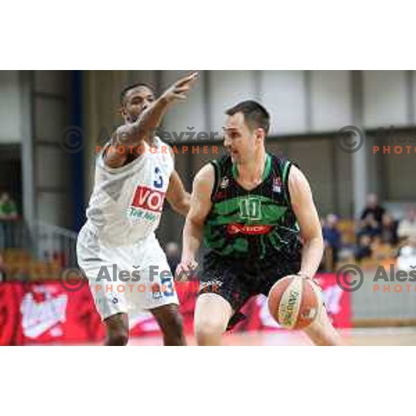 Domen Lorbek of Petrol Olimpija in action during ABA league basketball match between Petrol Olimpija and Buducnost in Tivoli Hall, Ljubljana on January 28, 2019