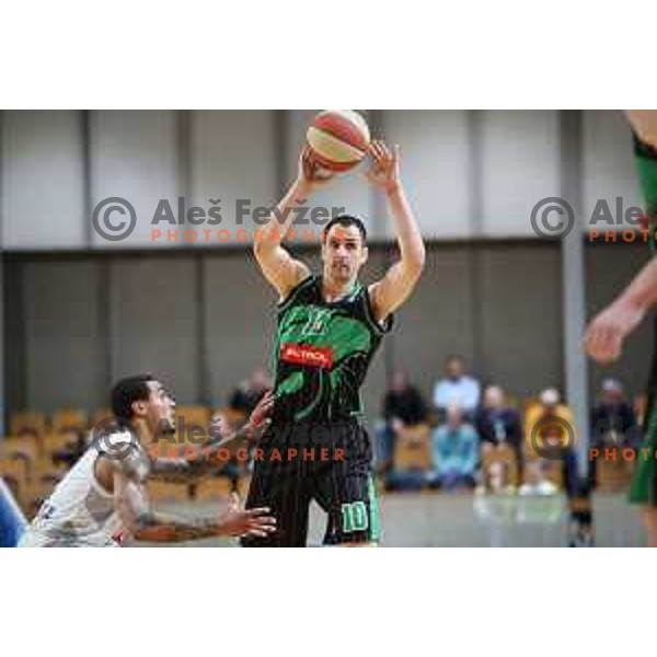 Domen Lorbek of Petrol Olimpija in action during ABA league basketball match between Petrol Olimpija and Buducnost in Tivoli Hall, Ljubljana on January 28, 2019