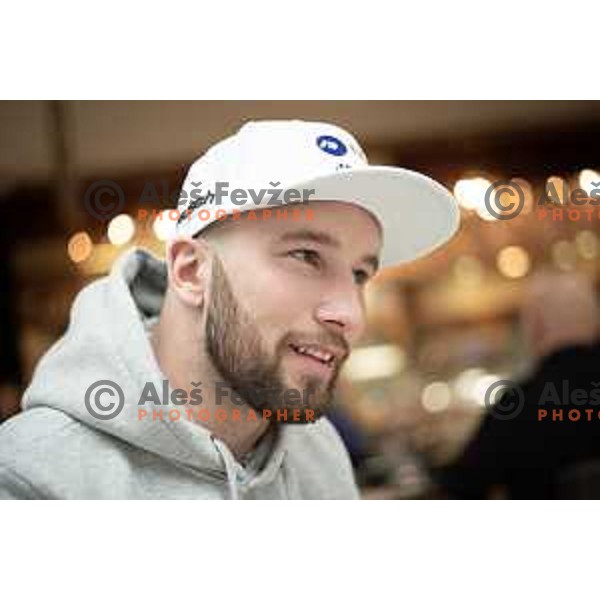 Martin Cater of Slovenia Alpine Ski team during press conference in Celje, Slovenia on January 30, 2019