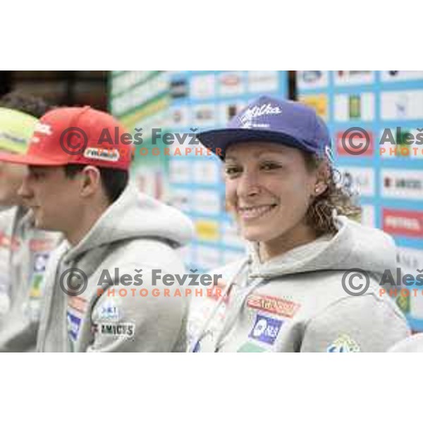 Ilka Stuhec of Slovenia Alpine Ski team during press conference in Celje, Slovenia on January 30, 2019