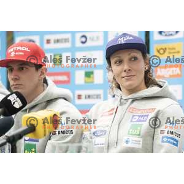 Ilka Stuhec of Slovenia Alpine Ski team during press conference in Celje, Slovenia on January 30, 2019