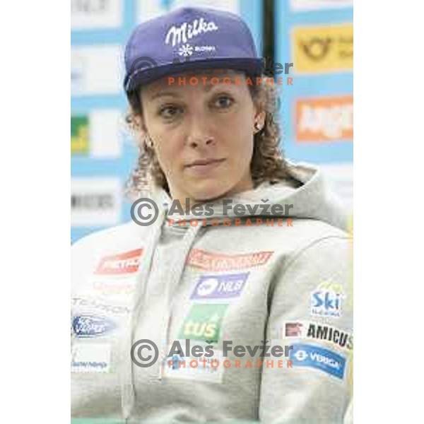 Ilka Stuhec of Slovenia Alpine Ski team during press conference in Celje, Slovenia on January 30, 2019