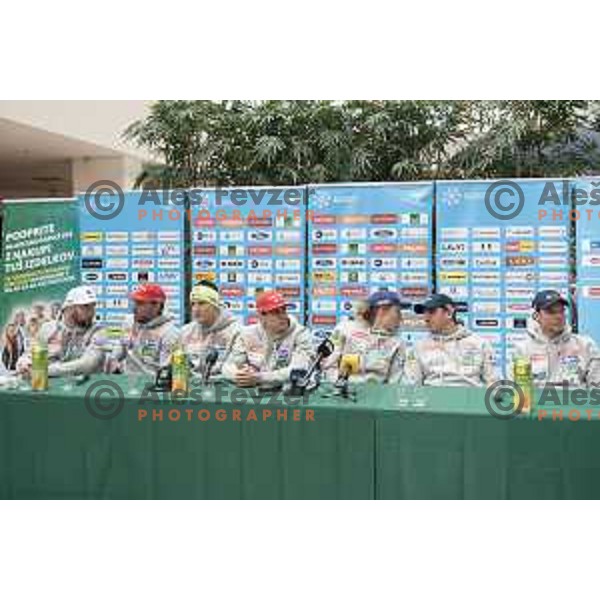 of Slovenia Alpine Ski team during press conference on January 30, 2019
