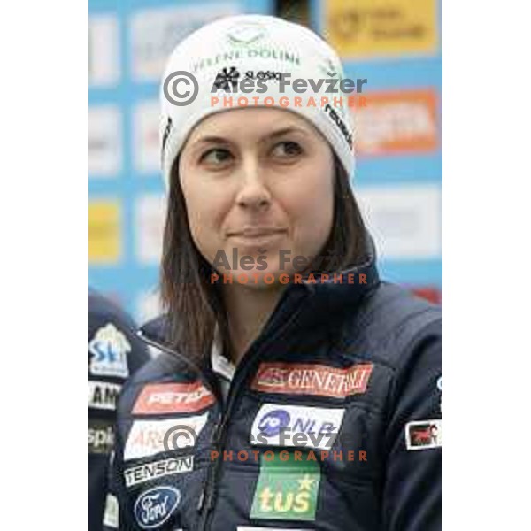 of Slovenia Women\'S Alpine Ski team during press conference in Celje on January 30, 2019