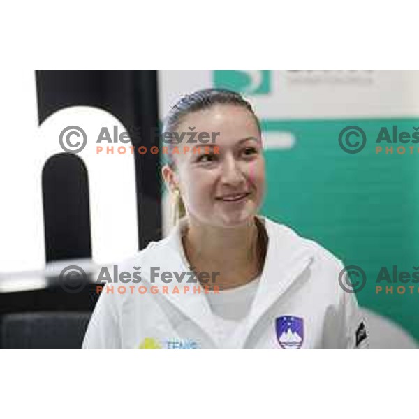 Dalila Jakupovic, member of Slovenia FED Cup tennis team during press conference in Ljubljana on January 31, 2019