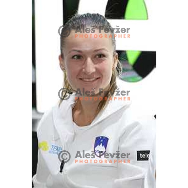 Dalila Jakupovic, member of Slovenia FED Cup tennis team during press conference in Ljubljana on January 31, 2019