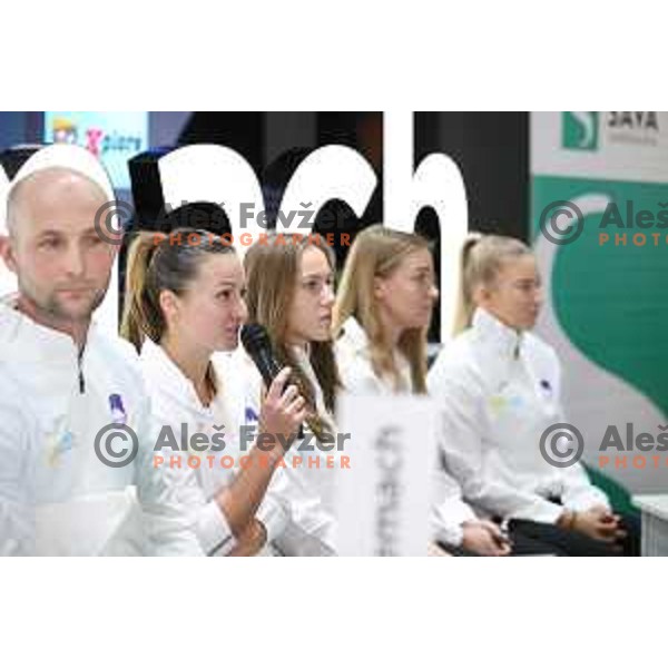 Dalila Jakupovic, member of Slovenia FED Cup tennis team during press conference in Ljubljana on January 31, 2019
