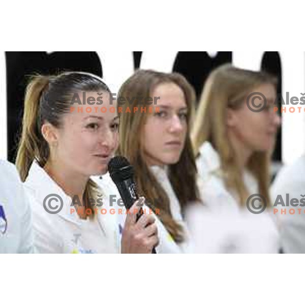 Dalila Jakupovic, member of Slovenia FED Cup tennis team during press conference in Ljubljana on January 31, 2019