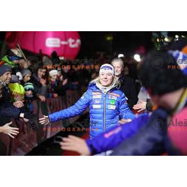 Mata Hrovat (SLO) at Official Bib draw for 55.Golden Fox Giant Slalom in Maribor on January 31, 2019
