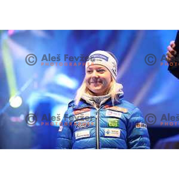 Mata Hrovat (SLO) at Official Bib draw for 55.Golden Fox Giant Slalom in Maribor on January 31, 2019