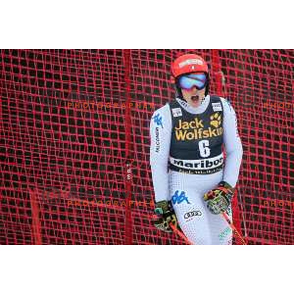 Federica Brignone (ITA) skiing in the first run of AUDI FIS World Cup Giant Slalom for 55. Golden Fox Zlata Lisica in Maribor, Slovenia on February 1, 2019