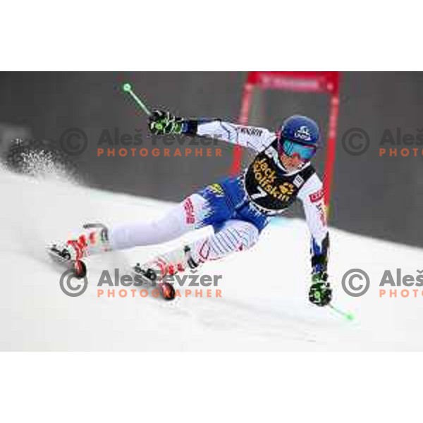 Petra Vlhova (SVK) skiing in the first run of AUDI FIS World Cup Giant Slalom for 55. Golden Fox Zlata Lisica in Maribor, Slovenia on February 1, 2019