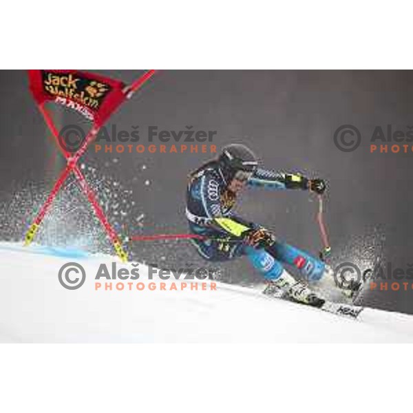 skiing in the first run of AUDI FIS World Cup Giant Slalom for 55. Golden Fox Zlata Lisica in Maribor, Slovenia on February 1, 2019