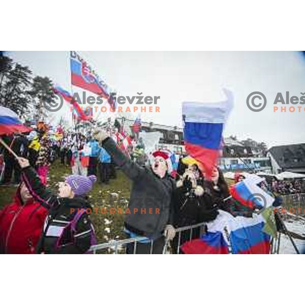 skiing in first run of AUDI FIS World Cup Giant Slalom for 55. Golden Fox Zlata Lisica in Maribor, Slovenia on February 1, 2019