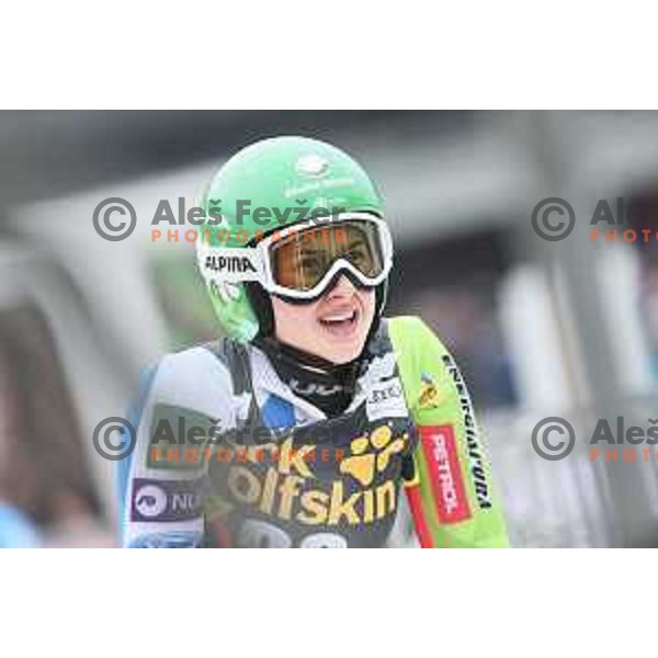 Tina Robnik (SLO) skiing in the first run of AUDI FIS World Cup Giant Slalom for 55. Golden Fox Zlata Lisica in Maribor, Slovenia on February 1, 2019