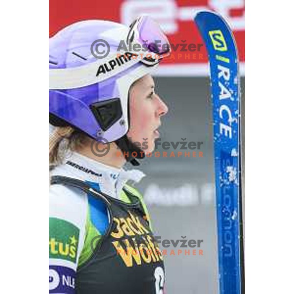 skiing in first run of AUDI FIS World Cup Giant Slalom for 55. Golden Fox Zlata Lisica in Maribor, Slovenia on February 1, 2019
