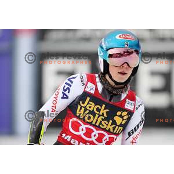 Mikaela Shiffrin (USA), winner of AUDI FIS World Cup Giant Slalom for 55. Golden Fox Zlata Lisica in Maribor, Slovenia on February 1, 2019