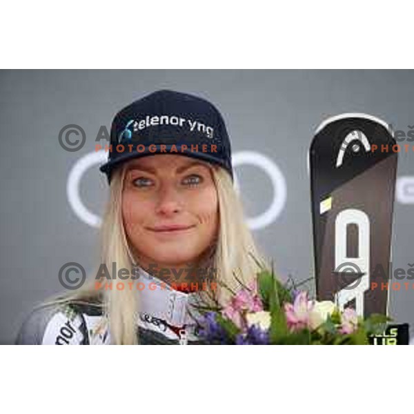 Ragnhild Mowinckel (NOR), thrid placed at AUDI FIS World Cup Giant Slalom for 55. Golden Fox Zlata Lisica in Maribor, Slovenia on February 1, 2019