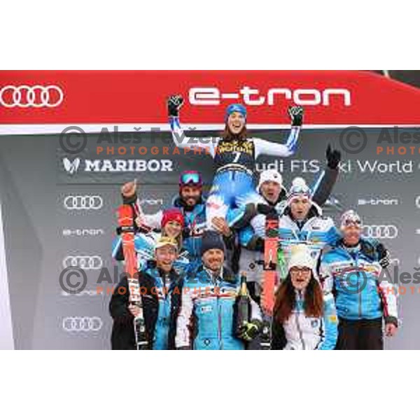 Petra Vlhova (SVK), winner of AUDI FIS World Cup Giant Slalom for 55. Golden Fox Zlata Lisica in Maribor, Slovenia on February 1, 2019